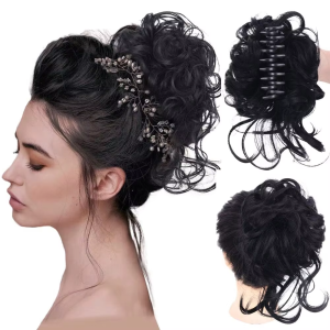 Messy Bun Hair Extension - Natural Black